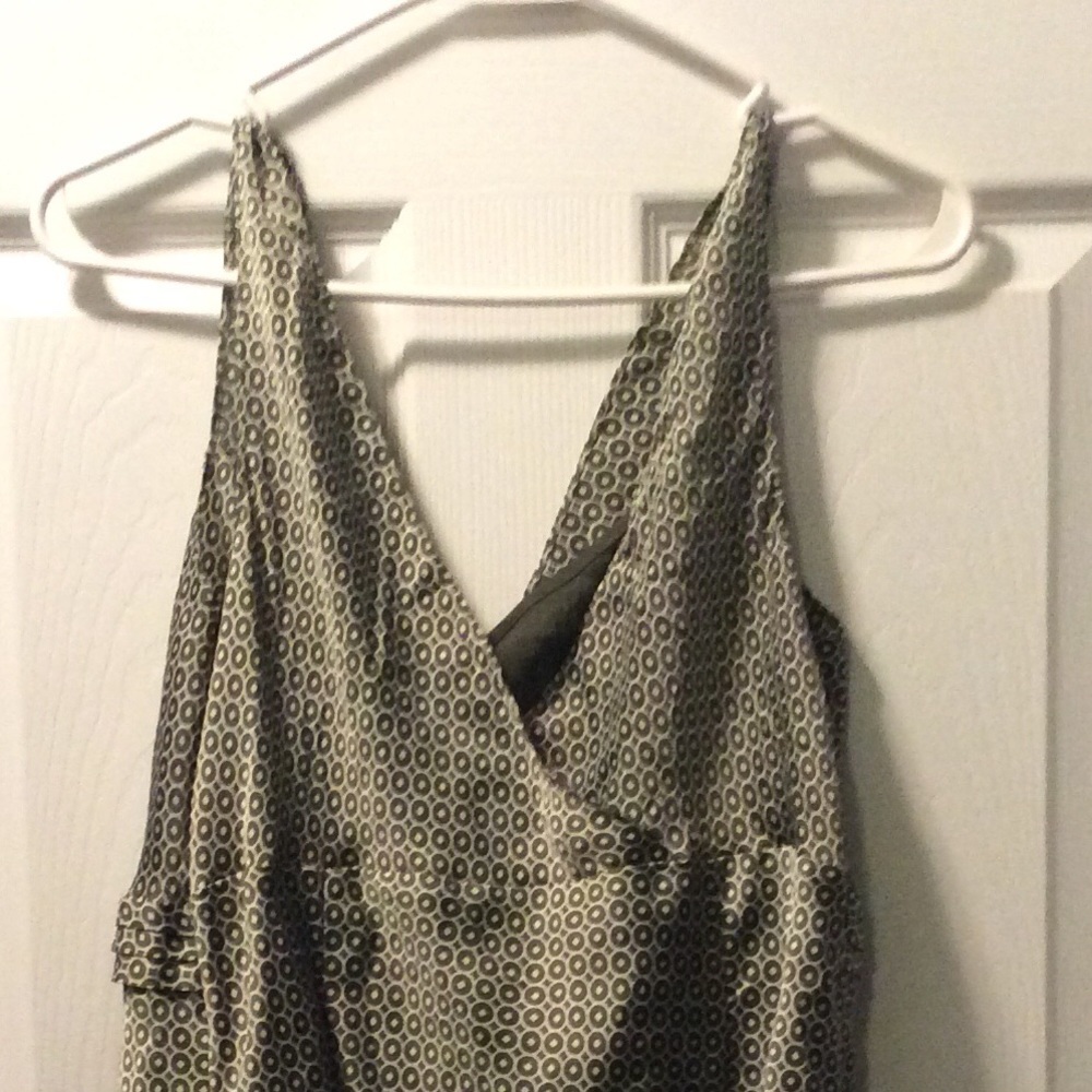 Ann Taylor dressy tank sz 12 olive green